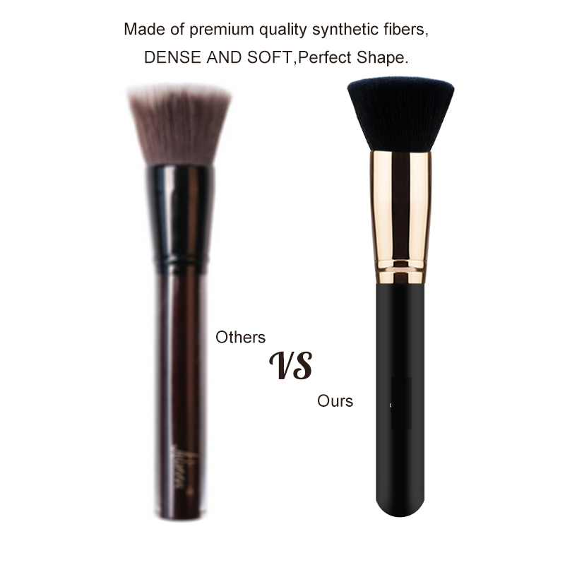 Vegan Custom Foundation Makeup Brush Single Liquid Flat Top Kabuki Private Label Foundation Brush