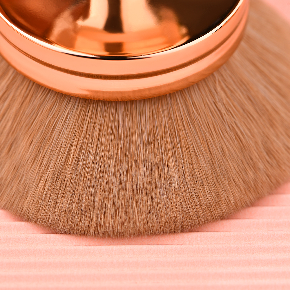 Rose Gold Larger Synthetic Mushroom Face Tanning Powder Brushes