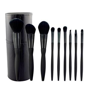 9 Pcs Vegan Black Luxury Makeup Brush Set Wholesale Wood Handle Private Label Foundation Cosmetic Makeup Brushes