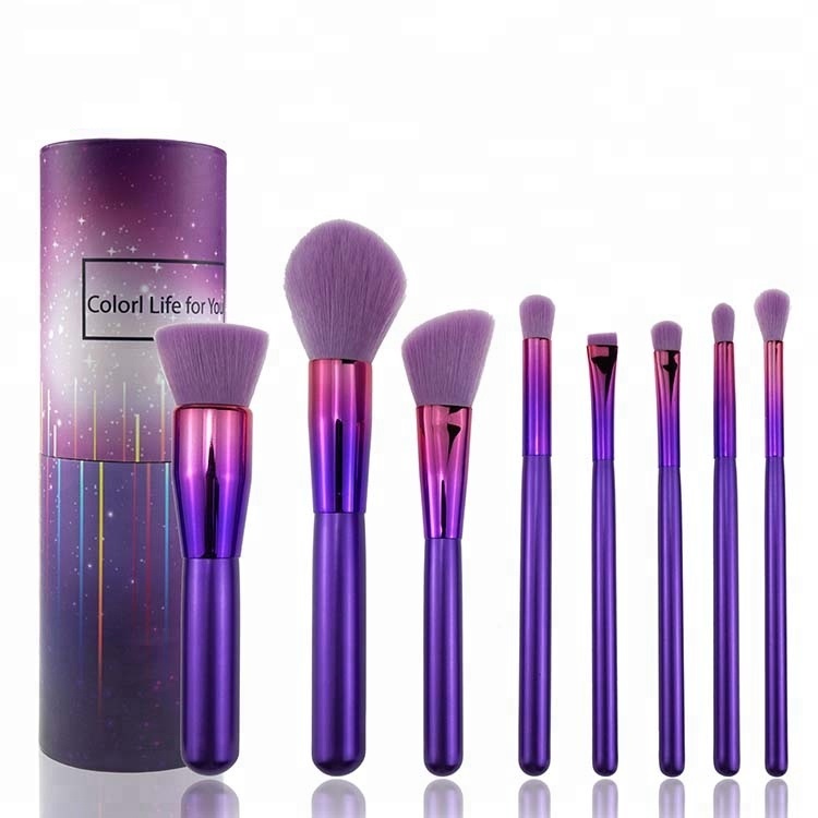 Premium Purple Synthetic Soft Vegan Makeup Brushes Sets