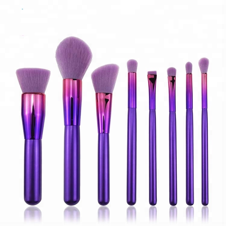 Premium Purple Synthetic Soft Vegan Makeup Brushes Sets