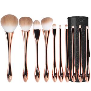 11pcs Fashion Rose Gold 10pcs Make Up Brushes Luxury Makeup Brush Set With Brush Bag