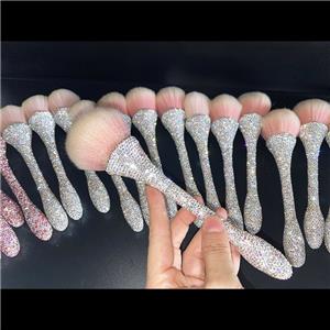 Wholesale Glitter Makeup Brush Set Professional Bling Makeup Brush With Diamond Holder