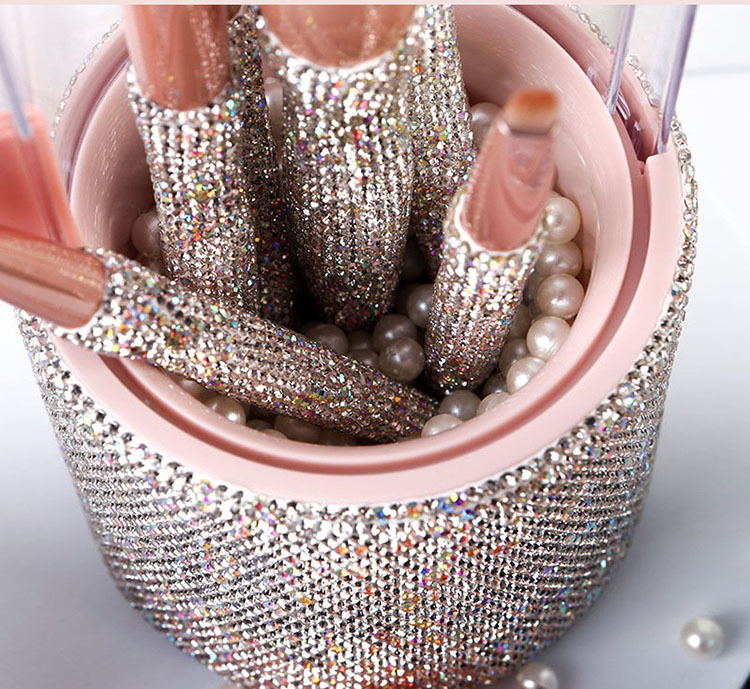 Wholesale Glitter Makeup Brush Set Professional Bling Makeup Brush With Diamond Holder