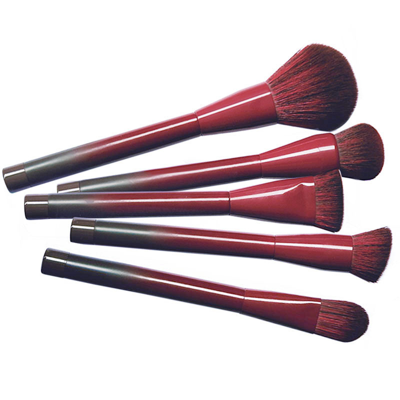 Private Label 5pcs Makeup Tools Nylon Hair Brochas Maquillaje Travel Size Makeup Brushes Set