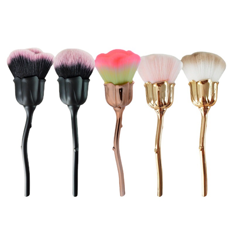 Gift Crafts Ladies Makeup Beauty Setting Brush Single Rose Flower Makeup Brush