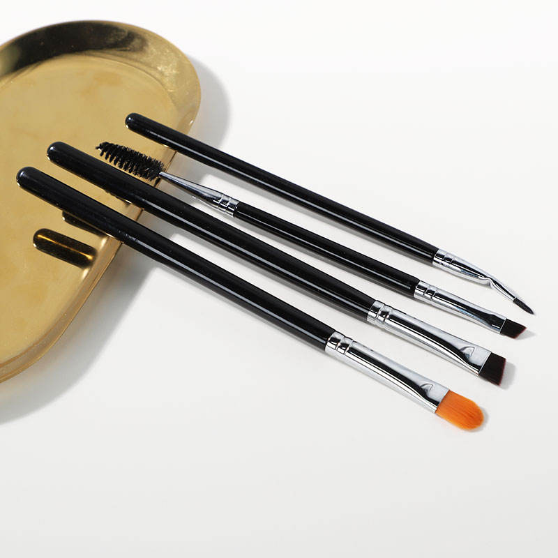 12pcs Natural Hair Makeup Tools Accept Customize Logo Private Label Eye Eyeshadow Brushes Black Silver Style Makeup Brush Set