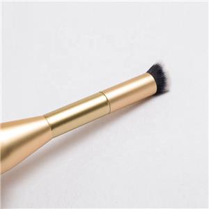 Rose gold Dual End Foundation Buffer and Contour Synthetic Cosmetic brush 2 in 1 brush applicator