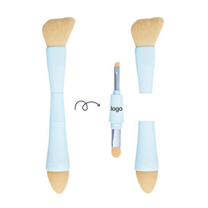 Dual End Foundation Contour Synthetic bristles Cosmetic brush 2 in 1 brush applicator