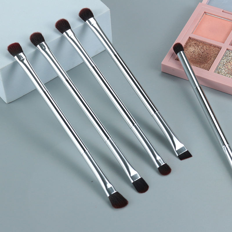 5 pièces pinceaux de maquillage en argent définit le kit de pinceaux de maquillage directement en usine