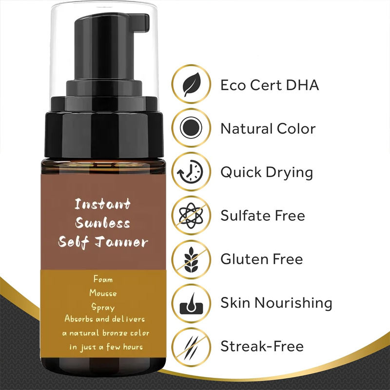 Self Tanning Mousse | Lightweight Sunless Tanning Lotion Cruelty Free Body Self Tanner mousse
