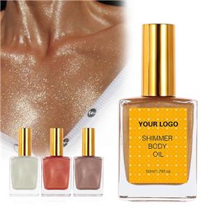 Oem Odm Private Label Vegan Glow Shine Body Glitter Spray For Body Shimmering Dry Oil Shinning Body Oil