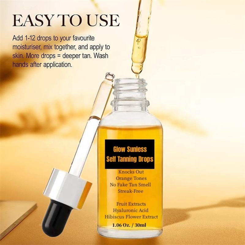 100% Natural Sun Body Tan Bronzer Tanner Solution Tanning Oils Drops