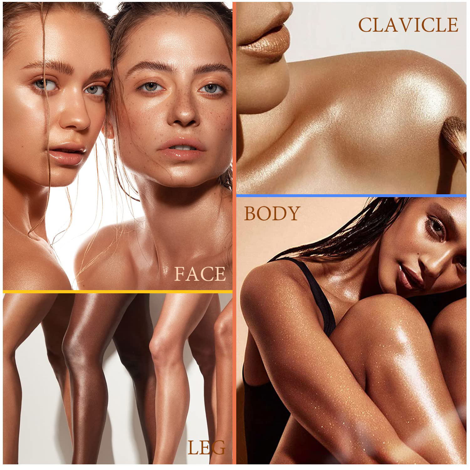 Honey Gold Bronze Shimmering Skin Dry Oil Moisturizing Glitter Shimmer Body Luminizer Glow Oil Beauty Cosmetics Makeup Highlight