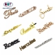 Custom Brand Logo Engraved Sewing Metal Labels for Handbags