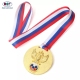 Copper Plated Gold Custom 3D Double Logo Football Sports Award Medal with Sublimation Ribbon Lanyard