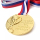 Copper Plated Gold Custom 3D Double Logo Football Sports Award Medal with Sublimation Ribbon Lanyard