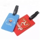 Custom 3D Name Logo Soft PVC Rubber Travel Waterproof Luggage Tags with Plastic Buckle