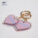 Custom Print Logo Clear Heart Shaped Cute Charms Acrylic Keychain for Promotional