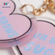 Custom Print Logo Clear Heart Shaped Cute Charms Acrylic Keychain for Promotional