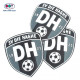 Custom Design Soccer Club Logo Suede Silicon Patches with Iron On Backing