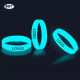 Custom Blank Logo Glowing in the Dark Charm Silicone Bracelet for Sports