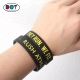 Mass Production Customized Debossed Printed Logo GYM Silicone Labels Soft Rubber Bracelets for Sports