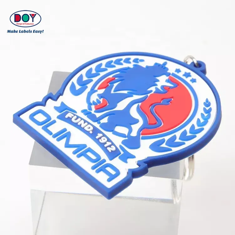 プロモーション PVC キーチェーンデザイナーカスタム リャベロス デ ゴマ 上品な ラバーキーホルダー 3D 動物ロゴ