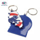 Promotion PVC Key Chain Designer Custom llaveros de Goma Suave Rubber Keychain with 3D Animal Logo