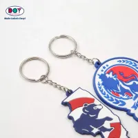 プロモーション PVC キーチェーンデザイナーカスタム リャベロス デ ゴマ 上品な ラバーキーホルダー 3D 動物ロゴ