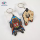 Hot Sale Custom Made Rubber Doll llavero de Goma Anime Charms Keychain with Cartoon 3D PVC Logo