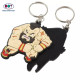 Hot Sale Custom Made Rubber Doll llavero de Goma Anime Charms Keychain with Cartoon 3D PVC Logo