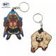 Hot Sale Custom Made Rubber Doll llavero de Goma Anime Charms Keychain with Cartoon 3D PVC Logo