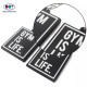 Rubber Keychain Double Embossed Design Custom Raised Name Logo Soft PVC Plastic with GYM Sport Label Zinc Alloy