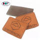 Custom Hot Press Brand Name Logo Faux Leather Hat Labels Soft Suede Patches with Hook and Loop