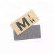 Sew on Custom Debossed Printing Brand Name Logo Golden PU Leather Patch for Jeans