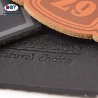 ジーンズ衣料品ラベルメーカーカスタムロゴエンボス加工帽子用本物の本革パッチ