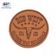 Custom Brand Logo Heat Press Real Leather Patches with Adhesive