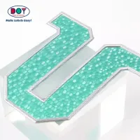 사용자 지정 디자인 편지 로고 메로우 테두리 열전달 스포츠 배지 의류에 대 한 TPU
 패치