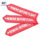 Custom Made Logo Embroidery Key Chains for Airplane Remove Before Flight