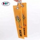 Custom Airplane Design Logo Sublimation Digital Printing Textile Satin Fabric Tag Keychain for Gifts