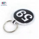 Custom Shape Double Letter Number Logo Twill Fabric Embroidery Keychain for Promotion Gift