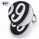 Custom Shape Double Letter Number Logo Twill Fabric Embroidery Keychain for Promotion Gift