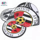 Iron on Custom Soccer Team Name Logo Machine Woven Sport Fabric Patch and Badge for Uniform Clothing