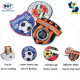 Iron on Custom Soccer Team Name Logo Machine Woven Sport Fabric Patch and Badge for Uniform Clothing