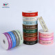 Custom Logo 100% Polyester Metallia Edge Name Printed Logo Organza Gift Ribbon for Packing Decoration