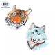 Embroidered Service Custom Tiger Animal Logo 100% Machine Embroidery Patches and Badges with Iron on