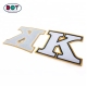 Embroidered Border Iron on Custom Numbers Letters Fabric Twill Embroidery Patches for Sportswear