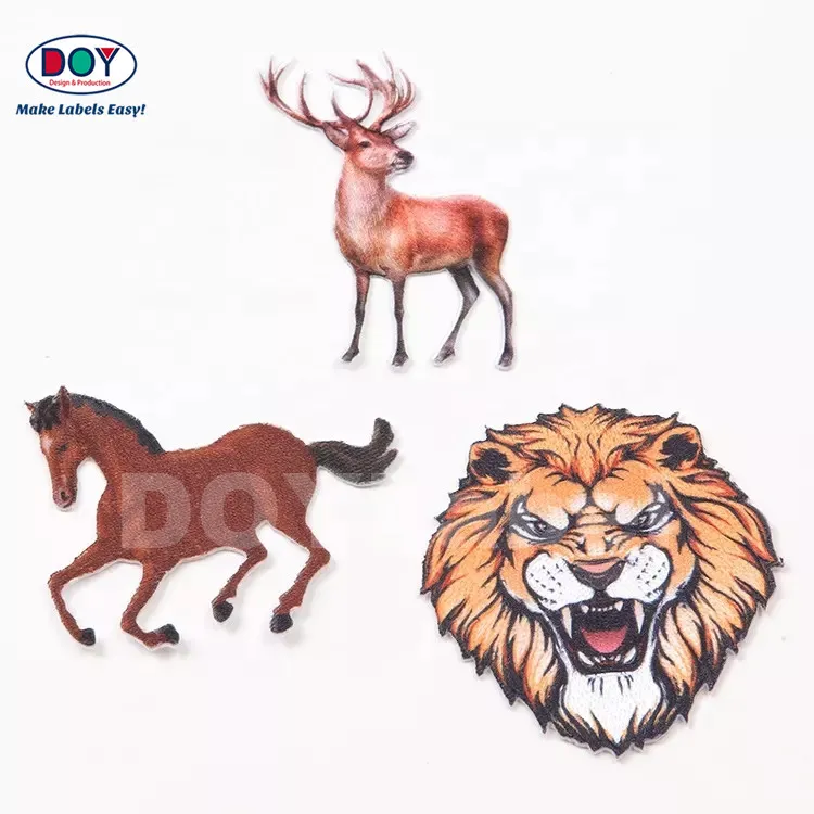 Emblemas bordados a ferro no atacado logotipo personalizado de desenhos animados sublimação sublimação remendos bordados para camiseta