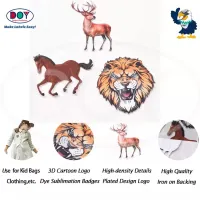 Emblemas bordados a ferro no atacado logotipo personalizado de desenhos animados sublimação sublimação remendos bordados para camiseta